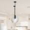 Nuvo Destin 1-Light E26 Pendant, E26, Black And Silver Accent, Clear Ribbed 60/7705 - alternate 6